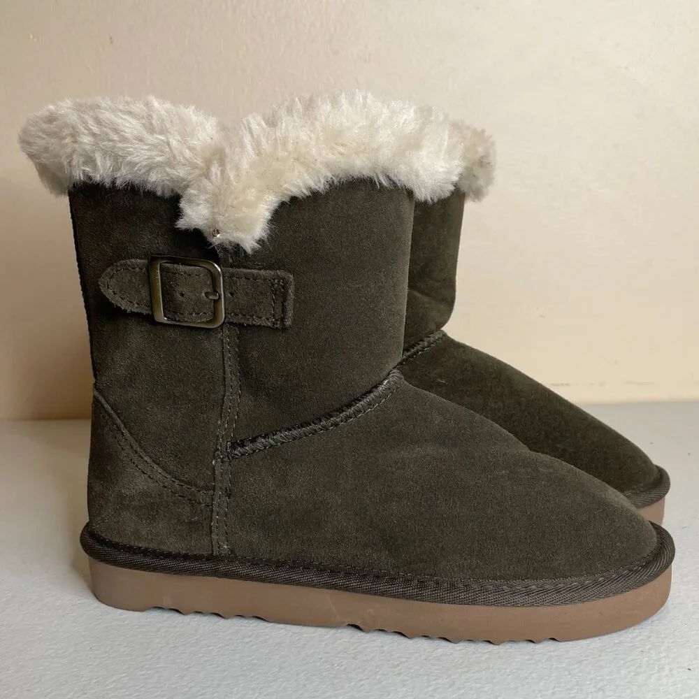 Macy's Style & Co Suede Leather Faux Fur Lined Boots Size 5